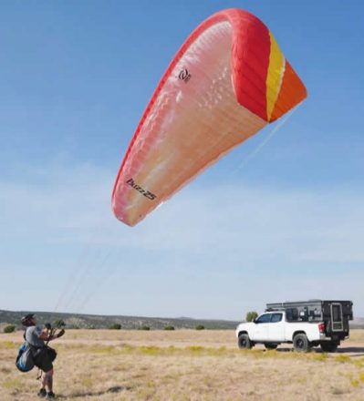 Parasails near PopUp Four Wheel Camper